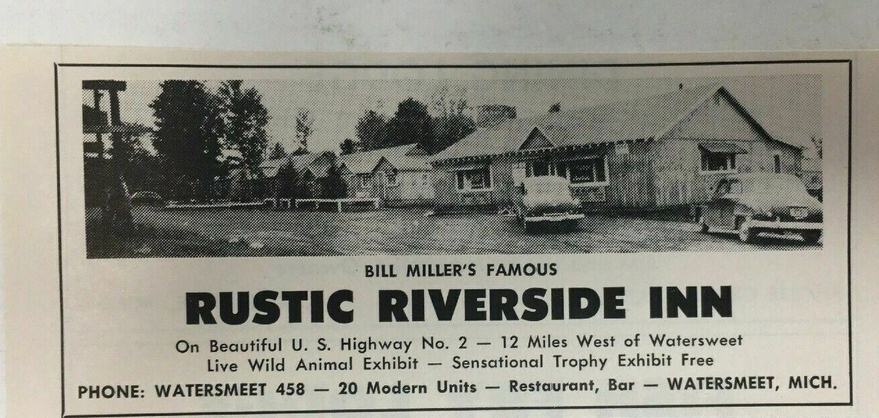 Rustic Riverside Inn - Old Print Ad (newer photo)